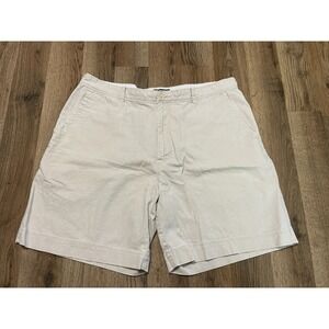 Red Macaw Shorts, Men's Size 38, Off White, Casual Shorts